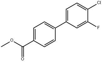 METHYL 4'-CHLORO-3'-FLUORO[1,1'-BIPHENYL]-4-CARBOXYLATE Struktur