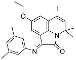 (E)-1-(3,5-DIMETHYLPHENYLIMINO)-8-ETHOXY-4,4,6-TRIMETHYL-1H-PYRROLO[3,2,1-IJ]QUINOLIN-2(4H)-ONE Struktur