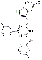 N-[2-(5-CHLORO-1H-INDOL-3-YL)ETHYL]-N'-(4,6-DIMETHYL-2-PYRIMIDINYL)-N'-(3-METHYLBENZOYL)GUANIDINE Struktur