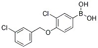 3-CHLORO-4-(3'-CHLOROBENZYLOXY)PHENYLBORONIC ACID Struktur