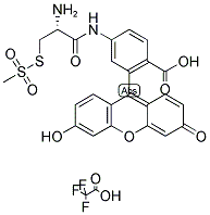 (R)-2-AMINO-2-[(5-FLUORESCEINYL)AMINOCARBONYL]ETHYL METHANETHIOSULFONATE, TRIFLUOROACETATE SALT Struktur