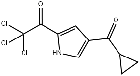 2,2,2-TRICHLORO-1-[4-(CYCLOPROPYLCARBONYL)-1H-PYRROL-2-YL]-1-ETHANONE Struktur