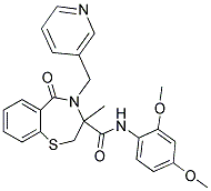 N-(2,4-DIMETHOXYPHENYL)-3-METHYL-5-OXO-4-(3-PYRIDINYLMETHYL)-2,3,4,5-TETRAHYDRO-1,4-BENZOTHIAZEPINE-3-CARBOXAMIDE Struktur