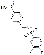 4-([[(2,3,4-TRIFLUOROPHENYL)SULFONYL]AMINO]METHYL)BENZOIC ACID Struktur