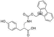 (R)-2-[(9H-FLUOREN-9-YLMETHOXYCARBONYLAMINO)-METHYL]-3-(4-HYDROXY-PHENYL)-PROPIONIC ACID Structure