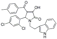 1-(2-(1H-INDOL-3-YL)ETHYL)-5-(2,4-DICHLOROPHENYL)-3-HYDROXY-4-(4-METHYLBENZOYL)-1H-PYRROL-2(5H)-ONE Struktur