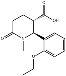 (2S,3S)-2-(2-ETHOXYPHENYL)-1-METHYL-6-OXOPIPERIDINE-3-CARBOXYLIC ACID Struktur