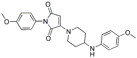 1-(4-METHOXYPHENYL)-3-(4-(4-METHOXYPHENYLAMINO)PIPERIDIN-1-YL)-1H-PYRROLE-2,5-DIONE Struktur