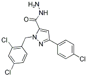 1-(2,4-DICHLOROBENZYL)-3-(4-CHLOROPHENYL)-1H-PYRAZOLE-5-CARBOHYDRAZIDE Struktur