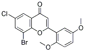 8-BROMO-6-CHLORO-2',5'-DIMETHOXYFLAVONE Struktur