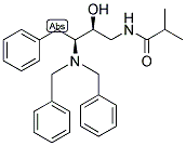 (2S,3S)-N-(3-DIBENZYLAMINO-2-HYDROXY-4-PHENYLBUTYL)ISOBUTYRAMIDE Struktur