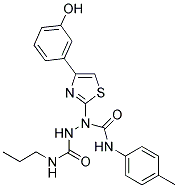 N~1~-(4-METHYLPHENYL)-1-[4-(3-HYDROXYPHENYL)-1,3-THIAZOL-2-YL]-N~2~-PROPYL-1,2-HYDRAZINEDICARBOXAMIDE Struktur