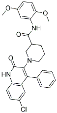 1-(6-CHLORO-2-OXO-4-PHENYL-1,2-DIHYDROQUINOLIN-3-YL)-N-(2,5-DIMETHOXYPHENYL)PIPERIDINE-3-CARBOXAMIDE Struktur