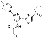 ETHYL 2-[5-[(CHLOROACETYL)AMINO]-3-(4-METHYLPHENYL)-1H-PYRAZOL-1-YL]-1,3-THIAZOLE-4-CARBOXYLATE Struktur