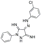 (4Z)-3,5-DIIMINO-1-PHENYLPYRAZOLIDIN-4-ONE (3-CHLOROPHENYL)HYDRAZONE Struktur