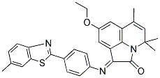 8-ETHOXY-4,4,6-TRIMETHYL-1-{[4-(6-METHYL-1,3-BENZOTHIAZOL-2-YL)PHENYL]IMINO}-4H-PYRROLO[3,2,1-IJ]QUINOLIN-2(1H)-ONE Struktur