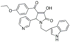 4-(4-ETHOXYBENZOYL)-3-HYDROXY-1-[2-(1H-INDOL-3-YL)ETHYL]-5-(3-PYRIDINYL)-1,5-DIHYDRO-2H-PYRROL-2-ONE Struktur