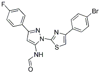 1-[4-(4-BROMOPHENYL)-1,3-THIAZOL-2-YL]-3-(4-FLUOROPHENYL)-1H-PYRAZOL-5-YLFORMAMIDE Struktur