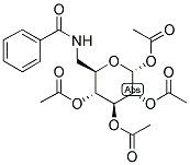 1,2,3,4-TETRAACETYL-6-DEOXY-6-AMINOBENZOATE ALPHA-D-GLUCOPYRANOSIDE Struktur