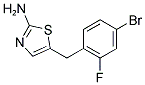 5-(4-BROMO-2-FLUOROBENZYL)-1,3-THIAZOL-2-AMINE Struktur