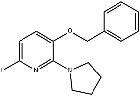 3-BENZYLOXY-6-IODO-2-(PYRROLIDIN-1-YL)-PYRIDINE Struktur