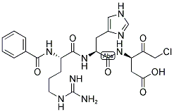 BENZOYL-L-ARGINYL-L-HISTIDYL-D-ASPART-1-YL-CHLOROMETHANE Struktur