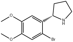 1-((2S)PYRROLIDIN-2-YL)-2-BROMO-4,5-DIMETHOXYBENZENE Struktur