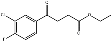 ETHYL 4-(3-CHLORO-4-FLUOROPHENYL)-4-OXOBUTYRATE Struktur