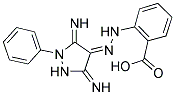 2-[(2Z)-2-(3,5-DIIMINO-1-PHENYLPYRAZOLIDIN-4-YLIDENE)HYDRAZINO]BENZOIC ACID Struktur