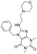 7-BENZYL-1,3-DIMETHYL-8-{[2-(4-MORPHOLINYL)ETHYL]AMINO}-3,7-DIHYDRO-1H-PURINE-2,6-DIONE Struktur