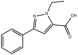 1-ETHYL-3-PHENYL-1H-PYRAZOLE-5-CARBOXYLIC ACID Struktur