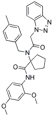 1-(2-(1H-BENZO[D][1,2,3]TRIAZOL-1-YL)-N-(4-METHYLBENZYL)ACETAMIDO)-N-(2,4-DIMETHOXYPHENYL)CYCLOPENTANECARBOXAMIDE Struktur