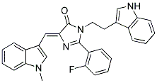 (Z)-1-(2-(1H-INDOL-3-YL)ETHYL)-2-(2-FLUOROPHENYL)-4-((1-METHYL-1H-INDOL-3-YL)METHYLENE)-1H-IMIDAZOL-5(4H)-ONE Struktur