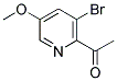 1-(3-BROMO-5-METHOXY-PYRIDIN-2-YL)-ETHANONE Struktur