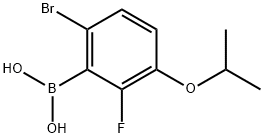 6-BROMO-2-FLUORO-3-ISOPROPOXYPHENYLBORONIC ACID Struktur