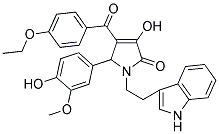 1-(2-(1H-INDOL-3-YL)ETHYL)-4-(4-ETHOXYBENZOYL)-3-HYDROXY-5-(4-HYDROXY-3-METHOXYPHENYL)-1H-PYRROL-2(5H)-ONE Struktur