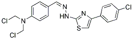 4-[BIS(CHLOROMETHYL)AMINO]BENZALDEHYDE [4-(4-CHLOROPHENYL)-1,3-THIAZOL-2-YL]HYDRAZONE Struktur