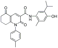 N-(4-HYDROXY-5-ISOPROPYL-2-METHYLPHENYL)-1-(4-METHYLPHENYL)-2,5-DIOXO-1,2,5,6,7,8-HEXAHYDRO-3-QUINOLINECARBOXAMIDE Struktur