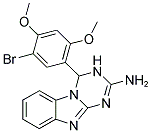 4-(5-BROMO-2,4-DIMETHOXYPHENYL)-3,4-DIHYDRO[1,3,5]TRIAZINO[1,2-A]BENZIMIDAZOL-2-AMINE Struktur