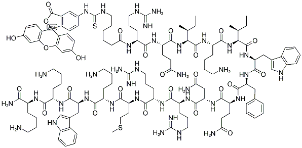 FITC-EPSILONAHX-ANTENNAPEDIA HOMEOBOX (43-58) AMIDE Struktur