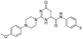 N-(4-FLUOROPHENYL)-2-(4-(4-METHOXYPHENYL)PIPERAZIN-1-YL)-6-OXO-3,4,5,6-TETRAHYDROPYRIMIDINE-4-CARBOXAMIDE Struktur