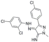 (4E)-3-(4-CHLOROPHENYL)-5-IMINO-1-METHYL-1,5-DIHYDRO-4H-PYRAZOL-4-ONE (2,4-DICHLOROPHENYL)HYDRAZONE Struktur