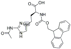 FMOC-L-ALA-4-[5-(2-ACETAMIDO)IMIDAZOYL] Struktur