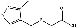 ([(4-METHYL-1,2,5-OXADIAZOL-3-YL)METHYL]THIO)ACETIC ACID Struktur