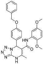 7-(4-(BENZYLOXY)PHENYL)-N-(2,5-DIMETHOXYPHENYL)-5-METHYL-4,7-DIHYDROTETRAZOLO[1,5-A]PYRIMIDINE-6-CARBOXAMIDE Struktur