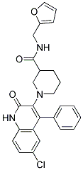 1-(6-CHLORO-2-OXO-4-PHENYL-1,2-DIHYDRO-3-QUINOLINYL)-N-(2-FURYLMETHYL)-3-PIPERIDINECARBOXAMIDE Struktur