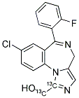 1-HYDROXY MIDAZOLAM-13C2 Struktur