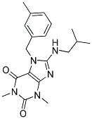 8-(ISOBUTYLAMINO)-1,3-DIMETHYL-7-(3-METHYLBENZYL)-1H-PURINE-2,6(3H,7H)-DIONE Struktur