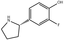 4-((2S)PYRROLIDIN-2-YL)-2-FLUOROPHENOL Struktur