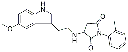 3-{[2-(5-METHOXY-1H-INDOL-3-YL)ETHYL]AMINO}-1-(2-METHYLPHENYL)-2,5-PYRROLIDINEDIONE Struktur